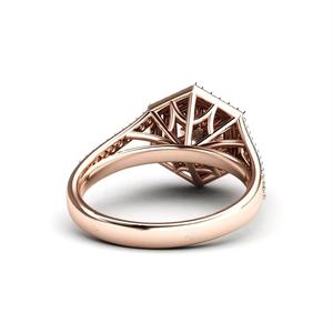 925 Sterling Silver Natural Peach Morganite Gemstone 6 Prong Silver Ring Setting Luxury Fine Design Custom Jewelry Making Supply - Product Image 2