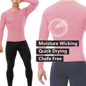 Vente en gros de t-shirts de compression à manches longues pour hommes, respirants, pour la course à pied et la musculation, avec personnalisation de la marque - Product Image 4