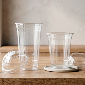 Gobelets en plastique transparent du Vietnam, jetables, PP/PET, 16oz et 22oz, avec couvercles, pour café glacé, jus, smoothies, à emporter - Product Image 4