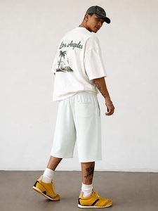 Short de sport d'été vintage délavé à l'acide, coupe courte, séchage rapide, effet usé - Product Image 4