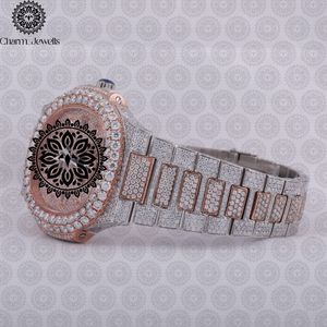Charm_Jewells Luxury Women's Stainless Steel <b>Diamond</b> <b>Watch</b> Round Case 38mm Analog Quartz Sapphire Crystal Folding Clasp - Product Image 1