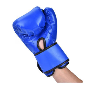 Gants de boxe MMA professionnels en cuir pour entraînement sur sac de frappe, kickboxing, sparring, avec sangle de poignet réglable et fermeture auto-agrippante, pour enfants et hommes - Product Image 5