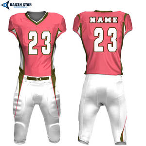 Uniforme de football américain en tissu Spandex/Polyester antibactérien à manches courtes, protection UV UPF 50+, évacuation de l'humidité - Product Image 2