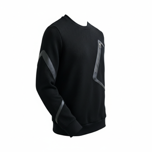 Sudadera de Forro Polar para Hombre, Cuello Redondo, Manga Larga, Resistente al Viento, Impermeable, Ligera, de Secado Rápido, con Logotipo Bordado en la Parte Delantera, Informal, de Invierno, OEM - Product Image 4