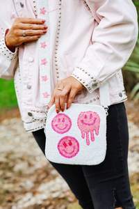 Bolso Bandolera Cuadrado de Lona con Cuentas de Semillas Arcoíris y Estrella, con Correa de Cuentas Desmontable, para Mujer, con Cremallera, para Noche, a Bajo Precio - Product Image 3