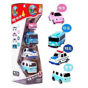 ของเล่นรถโลหะ Tayo Little Bus Friends ชุด 4 ชิ้น - ฮาร์ท ไทโอ แพท บงบง - Product Image 1