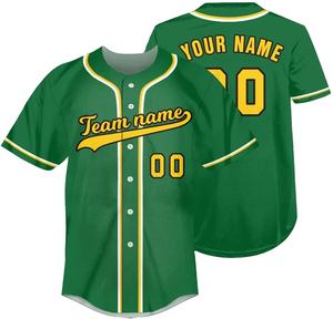 Vente en gros OEM unisexe bouton complet maillot de baseball logo personnalisé uniformes pour jeunes séchage rapide nom sublimation bouton uniformes haut - Product Image 1