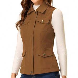 Gilet en jean sans manches en coton au design tendance, léger, vente directe, best-seller, service OEM - Product Image 2