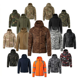 Men's Apparel Safety Waterproof Windproof Camouflage Hooded Jacket Lightweight Outdoor Workwear Jacket with Full <b>Zip</b> Design - Product Image 1