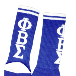 Phi Beta Sigma Royal Blue Crew <b>Socks</b> 1914 Fraternity Knit Athletic Comfortable Stretch Everyday Wear - Product Image 4