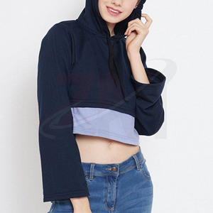 Fabricants de vêtements, sweats à capuche sur mesure grande taille pour femmes, sweats à capuche en molleton de haute qualité 100% coton, sweats à capuche courts pour femmes, streetwear - Product Image 2