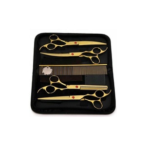 Juego de Tijeras de Peluquería Profesional de 9 Piezas, Kit de Tijeras de Entresacar para Salón y Barbería con Estuche - Product Image 1