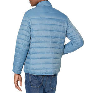 Doudoune d'hiver pour homme à col montant en toile, avec logo personnalisé sur le devant, faible MOQ, prix raisonnable, nouveau stock - Product Image 2