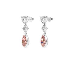 Pendientes de Oro Rosa de 9K de Lujo con Diamantes Cultivados en Laboratorio de Corte Corazón de 9.17 CTW, Diseño de Joyería Exquisito - Product Image 2