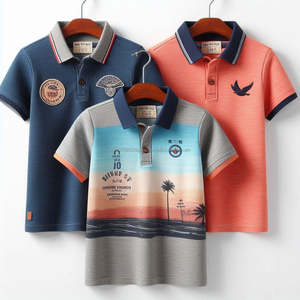 Polos de punto de algodón 100% de moda para niños OEM ropa deportiva hecha a medida manga corta Camiseta verano venta al por mayor Bangladesh - Product Image 2