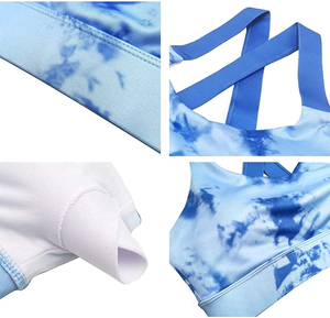 Custom <b>Heat</b>-Transfer Printed High Support Breathable Sports Bras for Women Yoga Fitness Workout Running Cross <b>Back</b> <b>Padded</b> Bra - Product Image 6