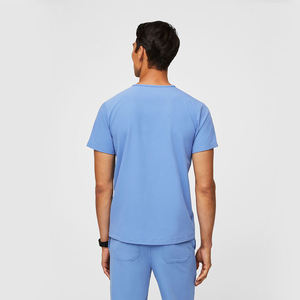 Adam poli spandex hemşire fırçalama jogger seti için özel hastane giysisi poli pamuk tıbbi üniforma seti - Product Image 4