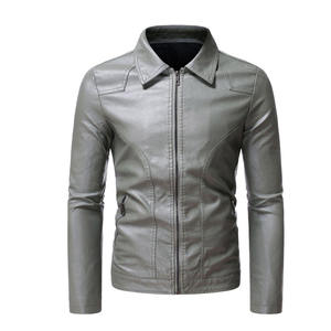<b>Men</b> Ranch Style Genuine Leather <b>Jacket</b> Soft Durable Zip Front Casual Outdoor Regular Fit Winter Quick Dry Breathable Leather - Product Image 1