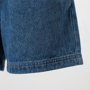 Ensemble 2 pièces pour femme en jean bleu, t-shirt à manches courtes et short, col rond, coupe ample, polyester/coton, décontracté, printemps/été - Product Image 6