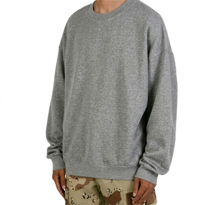 เสื้อสเวตเชิ้ตคอกลมผ้าฝ้าย 100% สำหรับผู้ชาย แขนยาว ทรงหลวม ใส่สบาย ทนทาน เหมาะสำหรับฤดูหนาว ปักลายลำลอง สีพื้น - Product Image 6