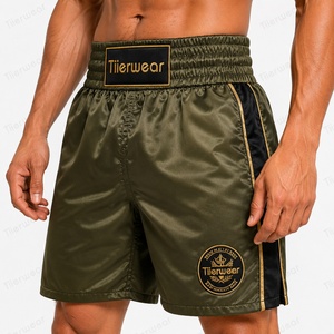 Athletic Boxing Trunks 190 GSM Polyester Spandex Breathable Sweat Wicking Fight <b>Shorts</b> Flexible Training Wear for Boxing MMA Mua - Product Image 6
