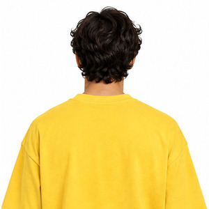 Camiseta Oversize para Hombre, 100% Algodón, Estampado Puff, Estilo Urbano, Cuello Redondo, Manga Corta, Corte Holgado, Ropa Casual Personalizada - Product Image 4