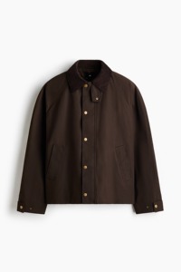 Men's Brown windbreaker <b>Jacket</b> Solid Color Zipper Closure Polyester Cotton Windproof Casual Winter Wear - Product Image 5