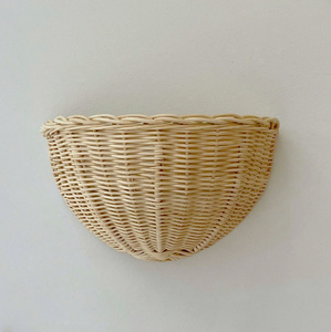 Meilleur prix Vietnam fait à la main en osier rotin accrocher la lumière applique murale ronde intérieur maison et Restaurant luminaire avec globe pour salle de bain - Product Image 6