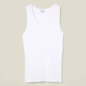 Camiseta sin mangas acanalada personalizada para hombre, cuello redondo, chaleco básico, camiseta interior de fibra de bambú, ropa deportiva informal de verano, antibacteriana - Product Image 6