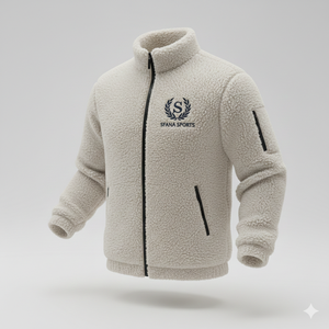 Chaqueta Sherpa Personalizada para Hombre, Abrigo Cálido de Felpa para Otoño e Invierno, Chaqueta Casual para Exteriores con Impresión Digital, Suministro al por Mayor - Product Image 4