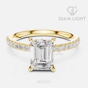 แหวนเพชรทรงเหลี่ยมมรกต 1.31 กะรัต รับรองโดย IGI เพชรเพาะเลี้ยง 14K ทองคำขาว สี F+ ความสะอาด VS+ แหวนสัญญา ของขวัญสำหรับผู้หญิง - Product Image 3