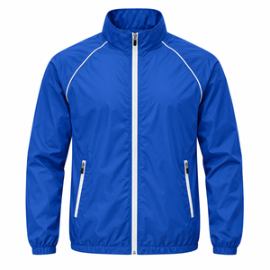 Custom Printed <b>Men's</b> Zipper Outdoor Lightweight Windbreaker <b>Jacket</b> Waterproof Spring Season <b>Blouson</b> Thin OEM Service - Product Image 3