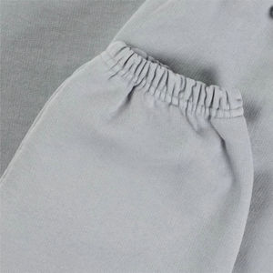 Men's Gray Woolen Vintage Straight Mid Rise Sweatpants Drawstring Casual <b>Joggers</b> Side Pockets Autumn Wear - Product Image 3