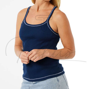 Débardeur court sans manches pour femme de haute qualité, en Spandex/Polyester, séchage rapide, respirant, décontracté, pour la gym, col carré, 120g - Product Image 6