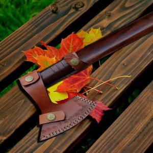 Heavy Duty Damascus Steel <b>Axe</b> Handcrafted Tactical for Outdoor <b>Chopping</b> & Survival with <b>Wood</b> Handle 3-Year Warranty Wholesale - Product Image 3