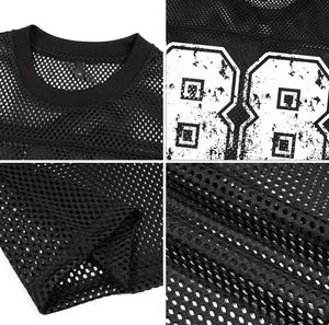 เสื้อยืดพิมพ์ลายแขนสั้นผู้ชายแบบกำหนดเอง ออกแบบได้ตามต้องการ ทรงบ็อกซี่ ผ้าตาข่าย ระบายอากาศได้ดี เหมาะสำหรับเล่นฟุตบอล ไซส์ใหญ่ - Product Image 5