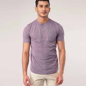 T-shirt personnalisable pour homme en coton épais à manches courtes et col rond, ultra doux avec poche, impression de votre propre design et logo - Product Image 5
