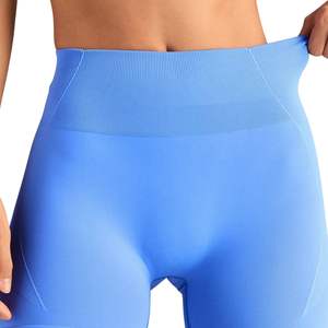 Shorts de Yoga Elásticos para Mujer, al Por Mayor, Personalizados, Transpirables, con Elasticidad en Cuatro Direcciones, Ligeros, de Spandex/Poliéster, para Gimnasio y Running, OEM ODM - Product Image 3