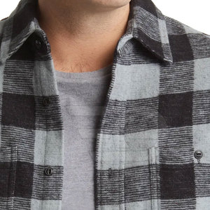 เสื้อเชิ้ตผ้าแฟลนเนลผู้ชาย แขนยาว สวมใส่สบาย ผ้าฝ้ายเนื้อนุ่ม ลายตาราง กระดุมผ่าหน้า แฟชั่นทันสมัย เหมาะสำหรับกิจกรรมกลางแจ้ง - Product Image 5