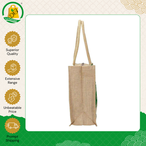 Sac de shopping en satin et jute imprimé sur mesure avec poignée, de bonne qualité, fourni directement par l'usine, à prix abordable - Product Image 4