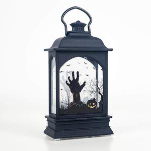 Lanterne décorative en métal pour Halloween, couleur noire, pour décoration intérieure, lanternes suspendues et au sol, en solde - Product Image 2