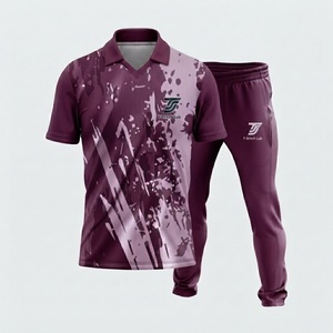 Uniforme de cricket professionnel en polyester 100% pour sublimation, personnalisable avec nom d'équipe, taille élastique, manches courtes, unisexe, prix bas, vente chaude - Product Image 4