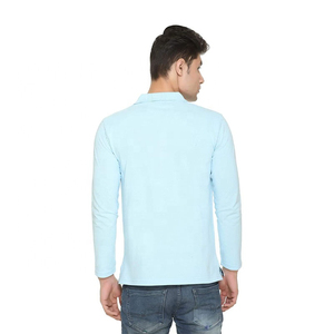 Polo à manches longues personnalisé pour homme, col contrastant, polo de sport, rugby, golf, UPF, vêtements d'extérieur, OEM, polos athlétiques à manches longues - Product Image 2
