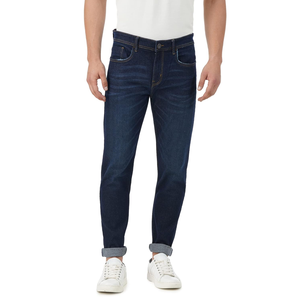 Pantalones Vaqueros de Corte Regular para Hombre, Ligeros, Lavados, Transpirables, Ecológicos, Nuevo Diseño, Modernos, con Patrón Recto - Product Image 1