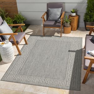 Sunshine GC _ HAR2003 Argent 7 pi. 10 pouces. X 10 pi. 3 Dans. Ensemble de tapis intérieur/extérieur - Product Image 1