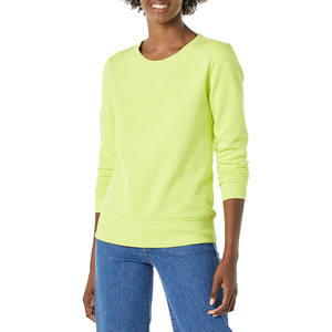 Sudadera de Mujer para Otoño/Invierno, Rosa, Mezcla de Algodón, 300g, Hombros Caídos, con Diseño de Letras Verdes en la Parte Delantera - Product Image 5