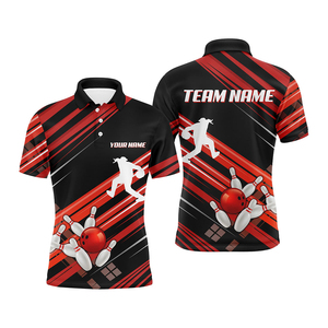 Maillots de bowling haut de gamme, vêtements de sport personnalisés pour équipes, hauts athlétiques respirants à manches courtes et col, vente en gros, usines OEM, vêtements - Product Image 1
