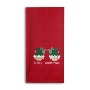 Magnifique serviette de cuisine brodée avec un motif de Noël, de haute qualité, 100 % coton, pour une utilisation en cuisine - Product Image 2