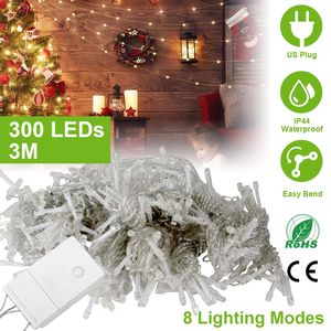 ไฟประดับม่าน LED 3M 300 ดวง รุ่น IP44 สำหรับงานปาร์ตี้และตกแต่งคริสต์มาส ไฟตกแต่งวันหยุด - Product Image 2