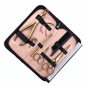 Salon Hair Extension Tools Kit Micro Bead Removal Plier Microlink Hook Tool Weft <b>Sew</b> In Needle Tail Comb Sectioning Clips - Product Image 6